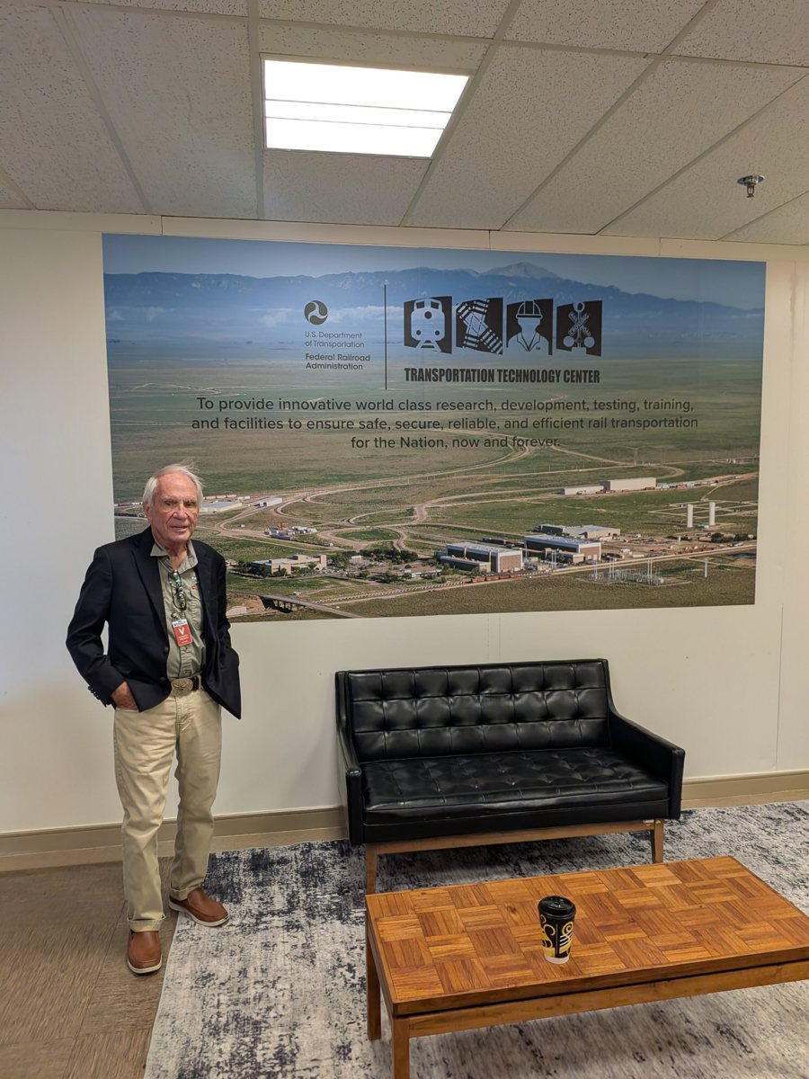 Dennis W. Chalmers at the Transportation Technology Center, Pueblo, Colorado
