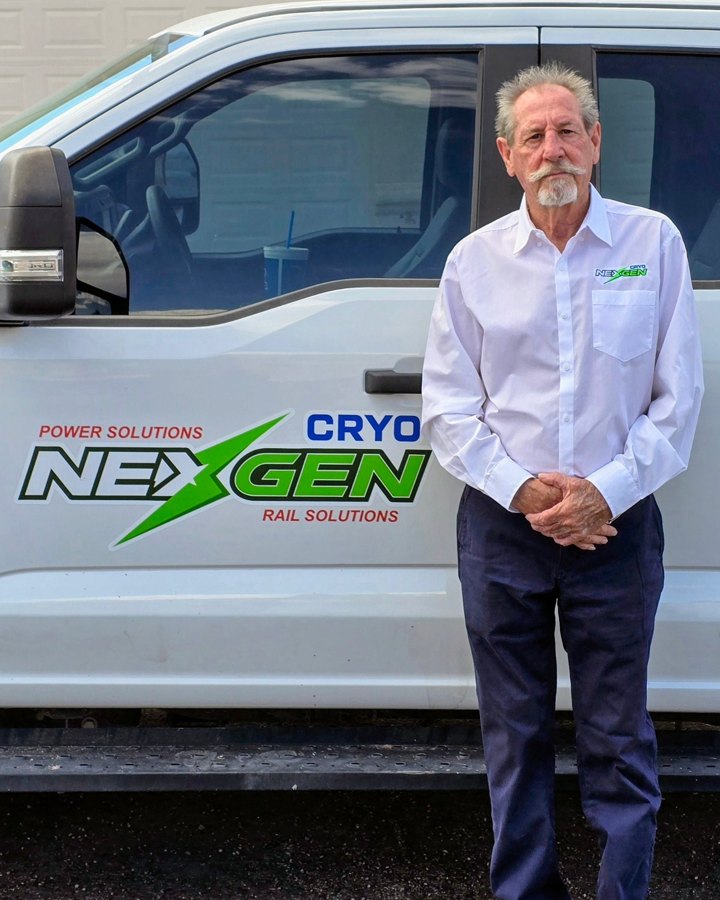 Brian Broadstock with a NexGen Cryo truck